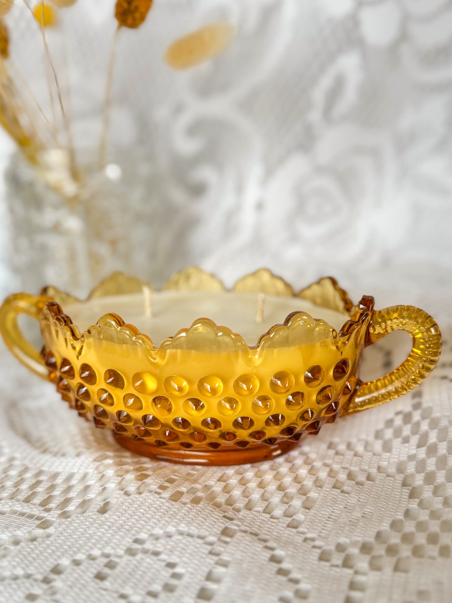 Cordelia - Hobnail Glass Candle