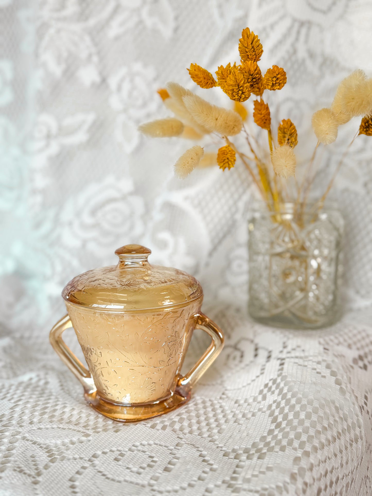Opaline - Depression Glass Candle
