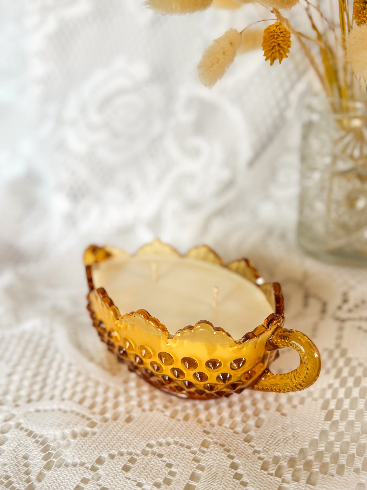 Cordelia - Hobnail Glass Candle