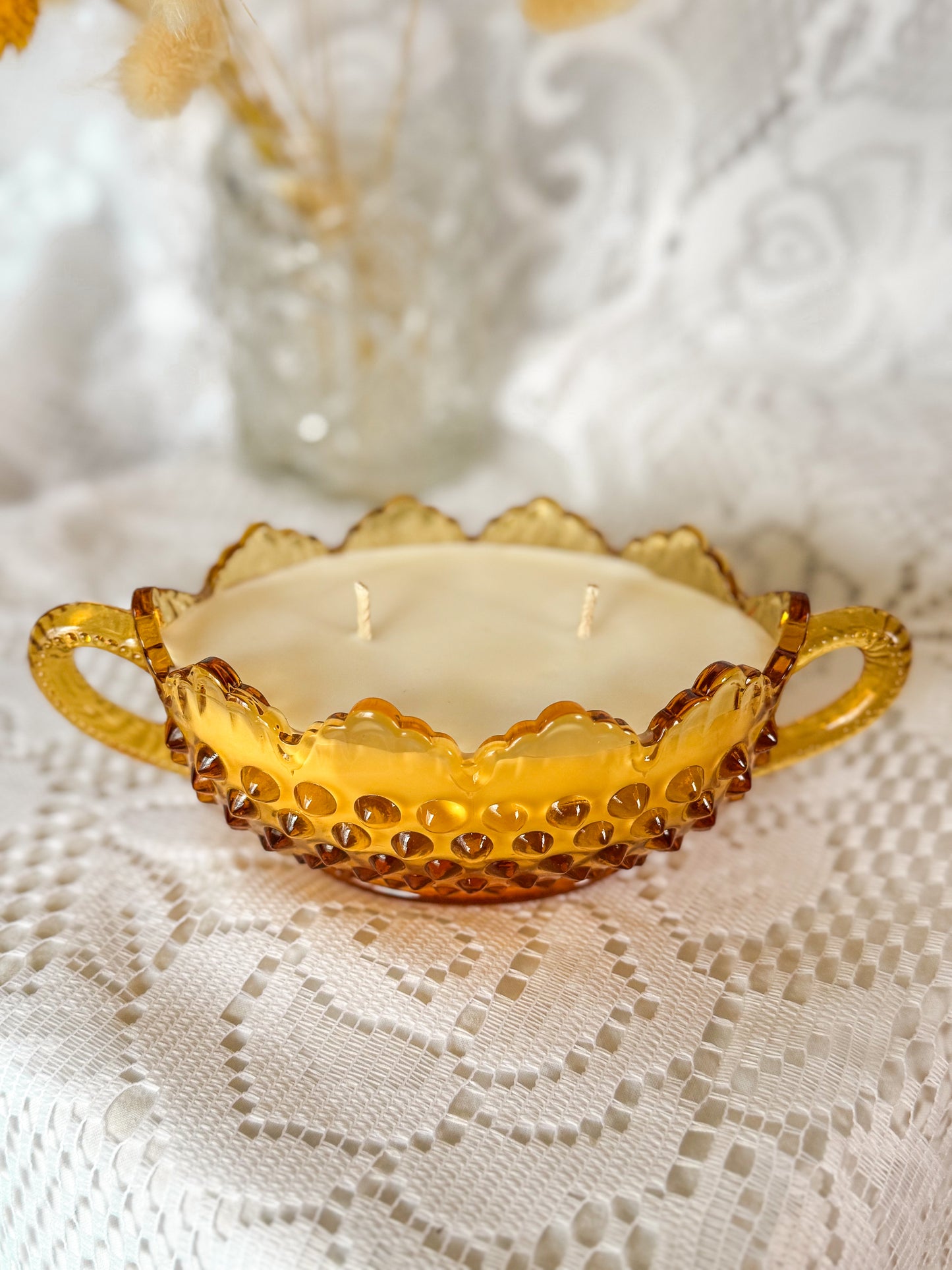 Cordelia - Hobnail Glass Candle