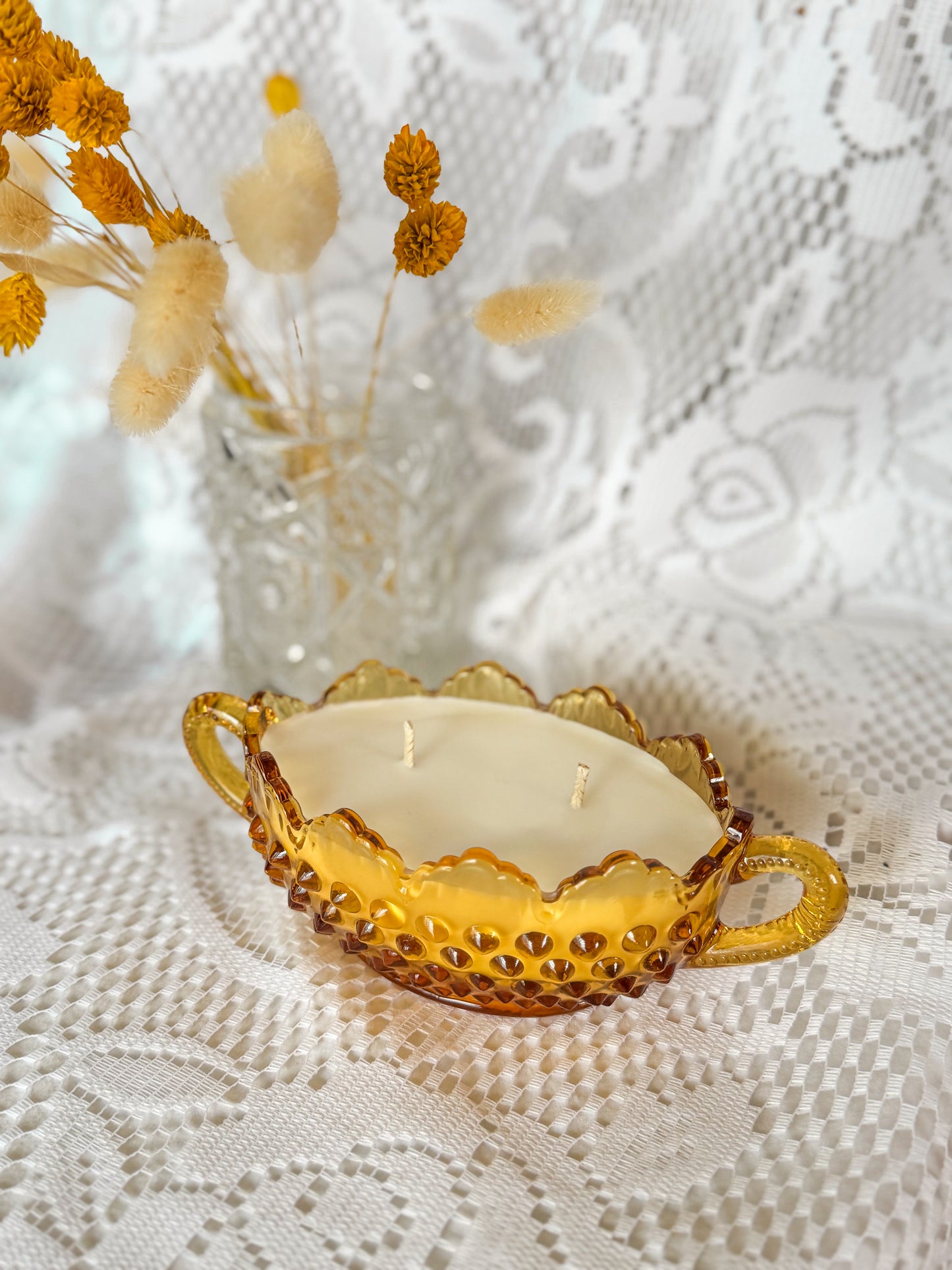 Cordelia - Hobnail Glass Candle
